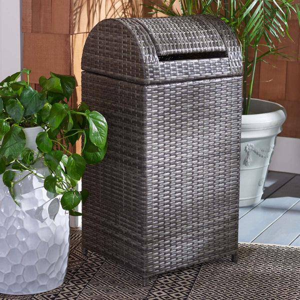 safavieh Safavieh Serapis Trash Bin - Grey Brown