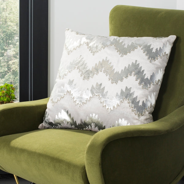 Safavieh Safavieh Sophia Flamestitch Pillow - Silver