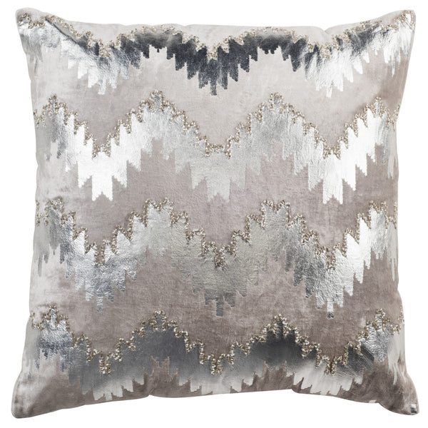 safavieh Safavieh Sophia Flamestitch Pillow - Silver
