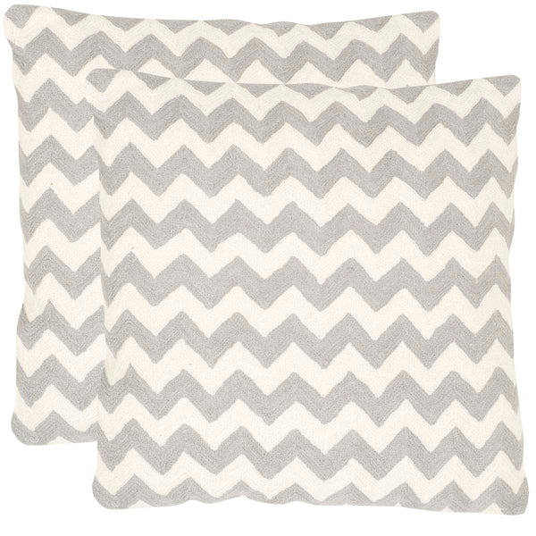 safavieh Safavieh Striped Tealea Pillow Grey
