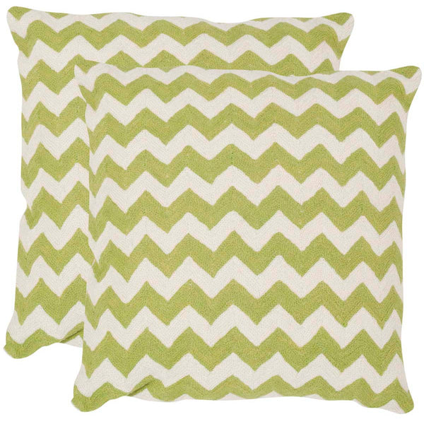 safavieh Safavieh Striped Tealea Pillow Lime Green