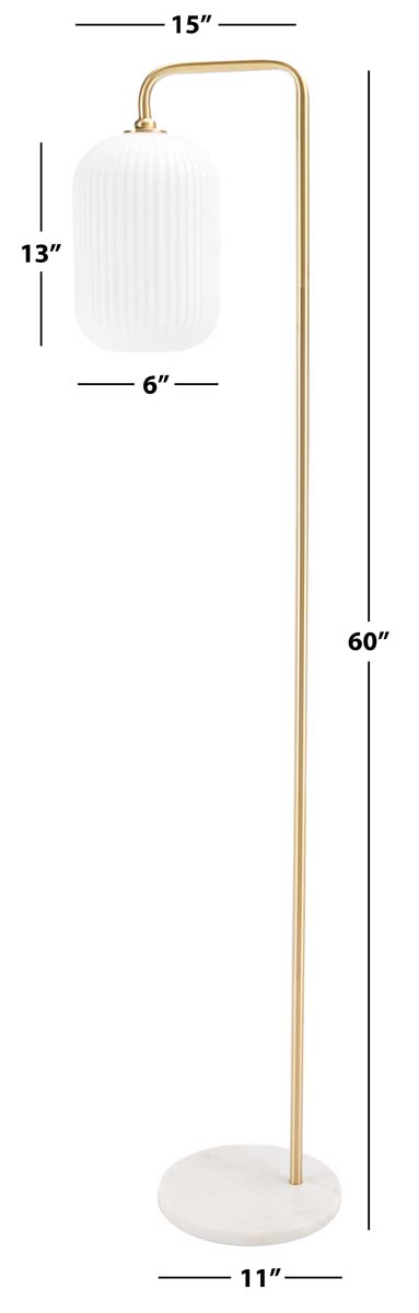 Safavieh Safavieh Santina Floor Lamp - Gold/White Marble