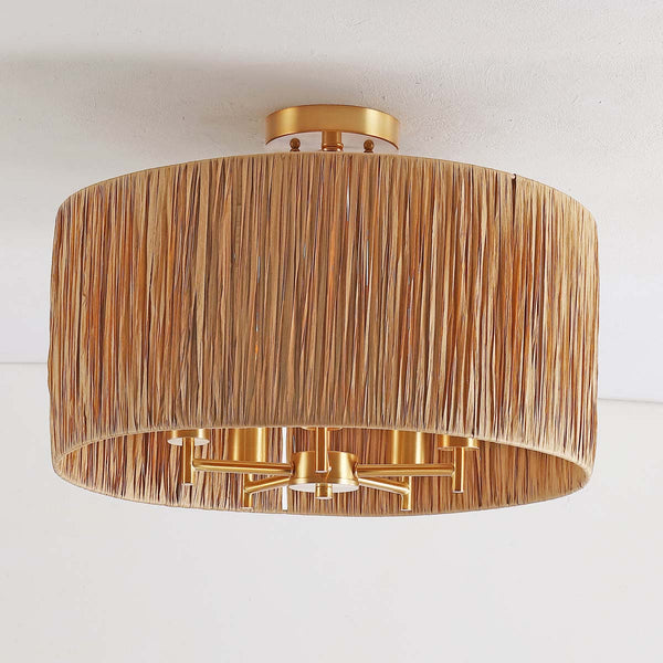 Safavieh Safavieh Selah 5 Light Flush Mount - Natural / Gold