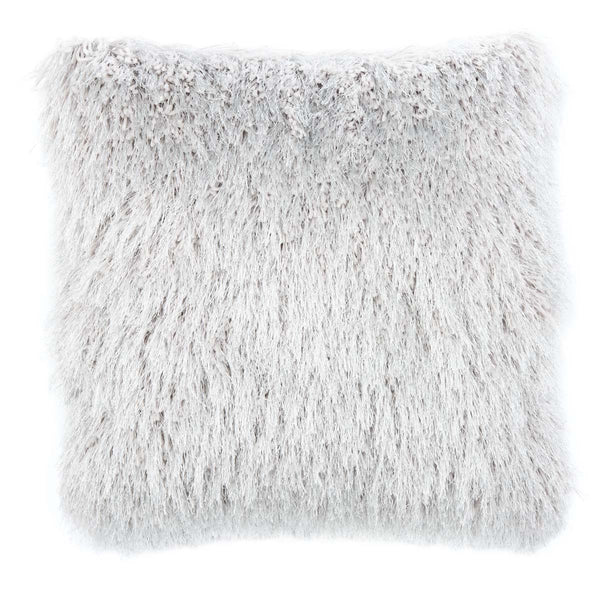 safavieh Safavieh Shag Modish Metallic Pillow - Metallic Silver-PLS732A-2020