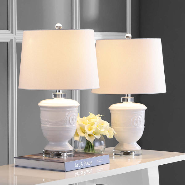 Safavieh Safavieh Shoal 23 Inch H White Table Lamp - White (Set Of 2)