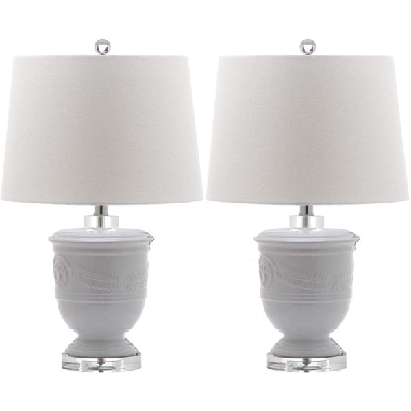 safavieh Safavieh Shoal 23 Inch H White Table Lamp - White (Set of 2)