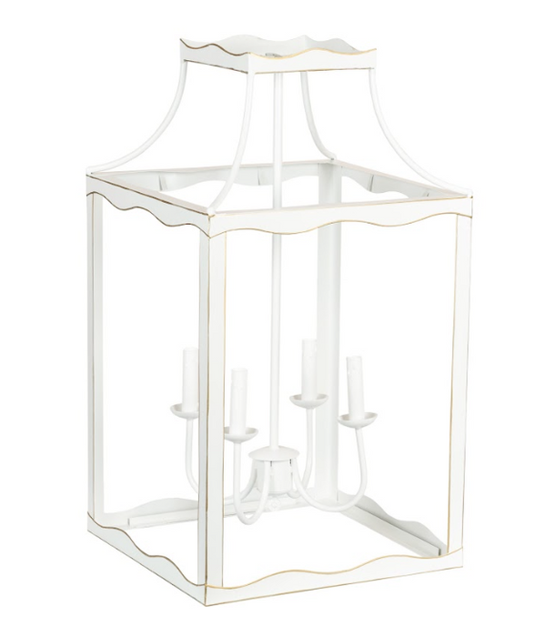 Safavieh Soft White & Gold Large Lantern