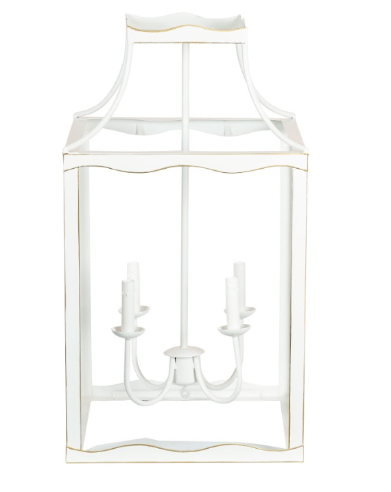 safavieh Soft White & Gold Large Lantern