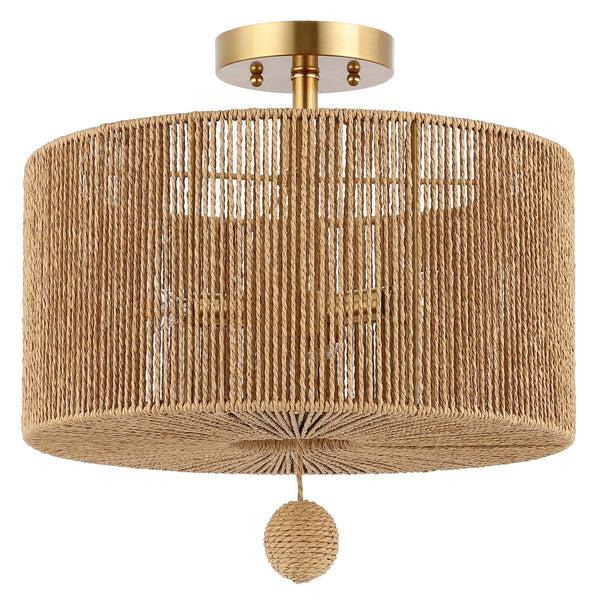 safavieh Safavieh Solmaz 3 Light Flush Mount - Natural / Gold