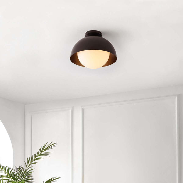 Safavieh Safavieh Syluna Flush Mount - Oil Rubbed Bronze / White