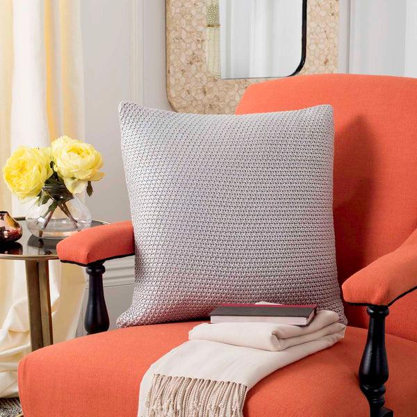 Safavieh Safavieh Tickled Grey Knit Pillow - Palewisper