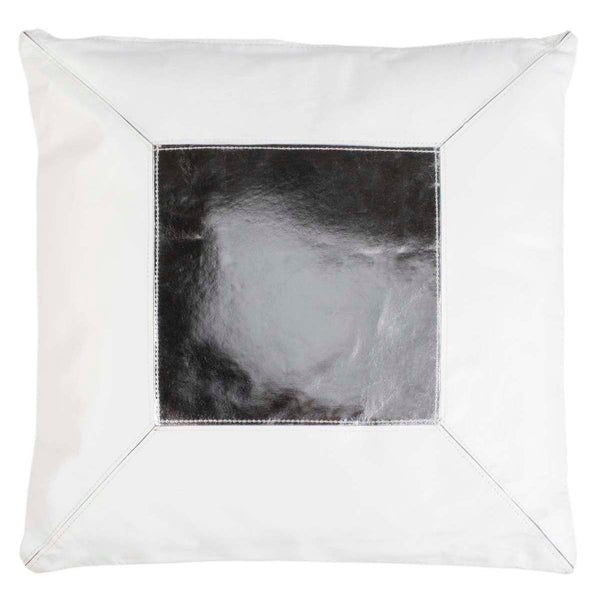 safavieh Safavieh Tinsley Cowhide 20X20 Pillow - White/Silver