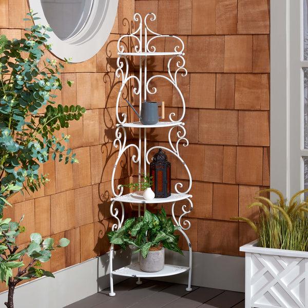 Safavieh Safavieh Turuca 4 Tier Corner Shelf Unit - Antique White