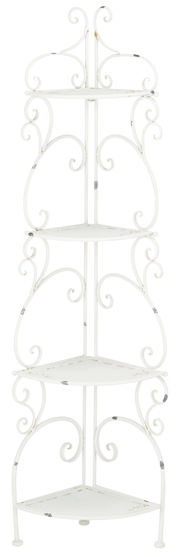 safavieh Safavieh Turuca 4 Tier Corner Shelf Unit - Antique White