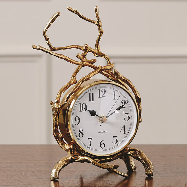 Safavieh Twig Clock-Brass | Global Views - 9.92904