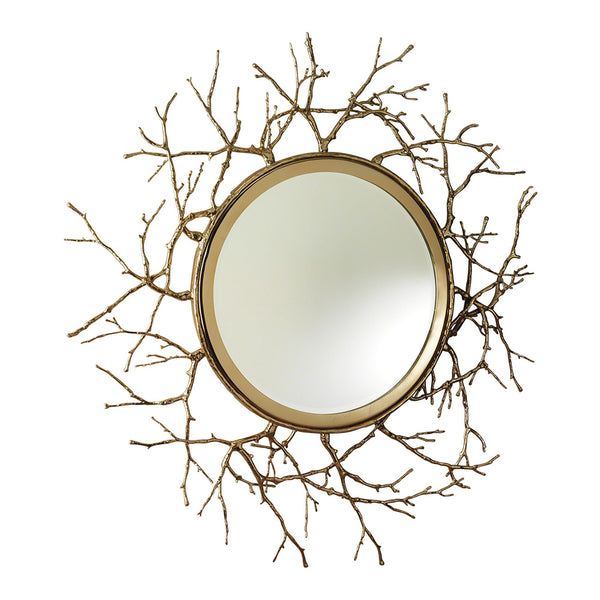 safavieh Twig Mirror-Brass | Global Views - 9.92243