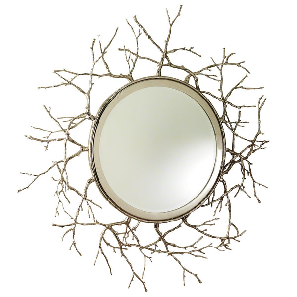 safavieh Twig Mirror-Nickel | Global Views - 9.92244