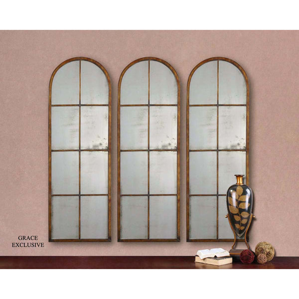 Safavieh Uttermost Amiel Arched Brown Mirror