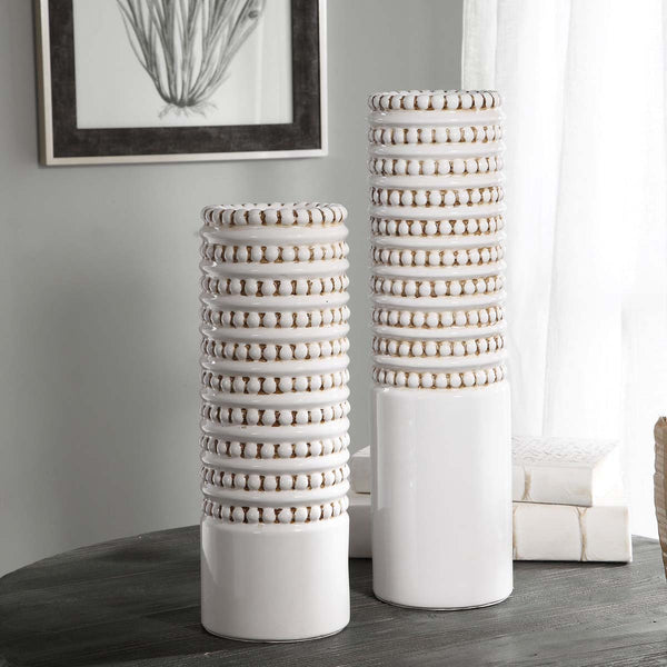 Safavieh Uttermost Angelou White Vases Set/2