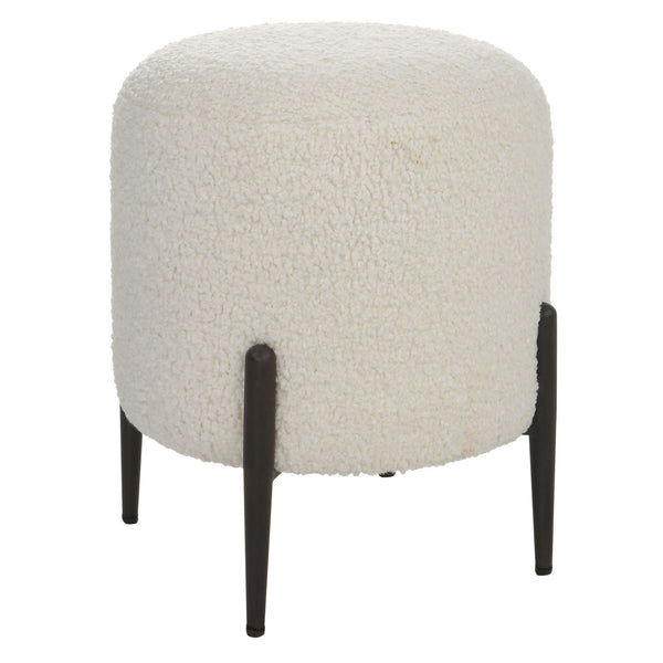 Safavieh Uttermost Arles White Shearling Ottoman