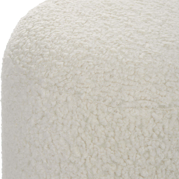Safavieh Uttermost Arles White Shearling Ottoman