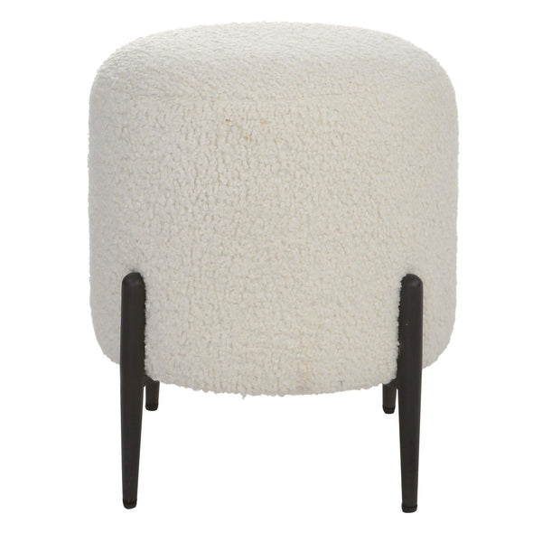 safavieh Uttermost Arles White Shearling Ottoman