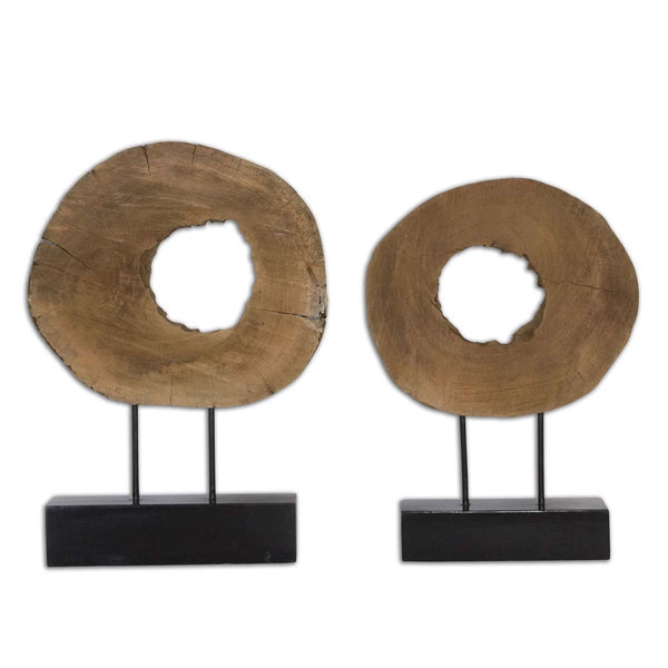 safavieh Uttermost Ashlea Wooden Sculptures S/2