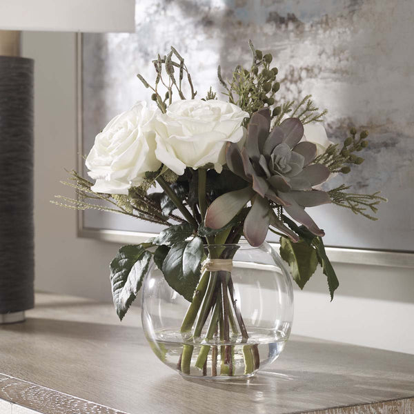 Safavieh Uttermost Belmonte Floral Bouquet & Vase