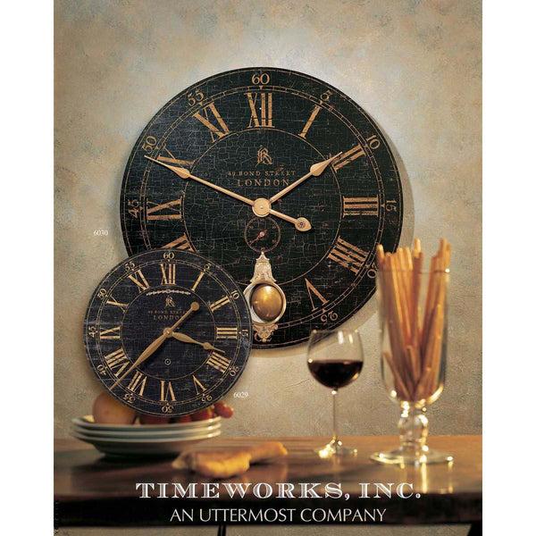 Safavieh Uttermost Bond Street 18 Black Wall Clock