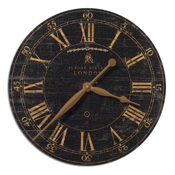 safavieh Uttermost Bond Street 18 Black Wall Clock