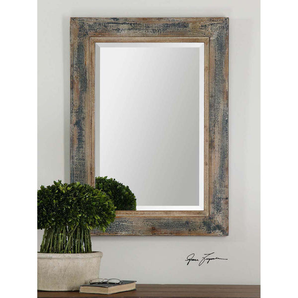 Safavieh Uttermost Bozeman Distressed Blue Mirror