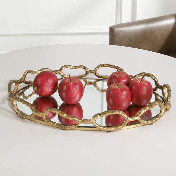 Safavieh Uttermost Cable Chain Mirrored Tray