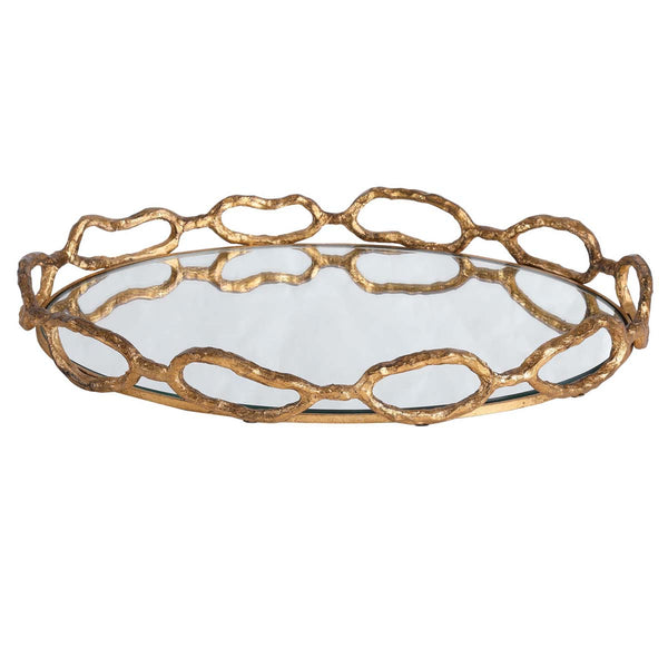 Safavieh Uttermost Cable Chain Mirrored Tray