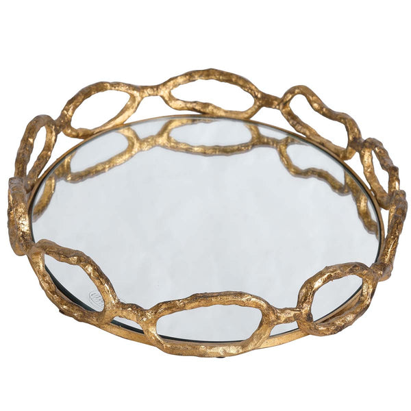 Safavieh Uttermost Cable Chain Mirrored Tray