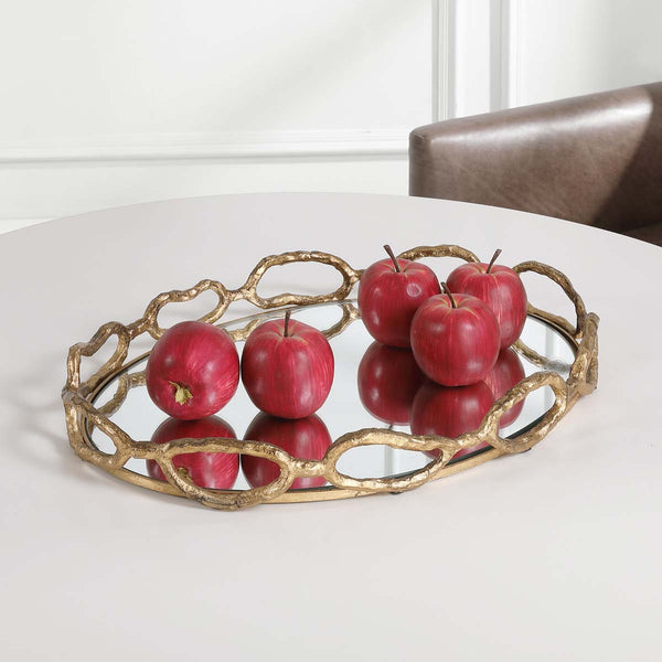 safavieh Uttermost Cable Chain Mirrored Tray