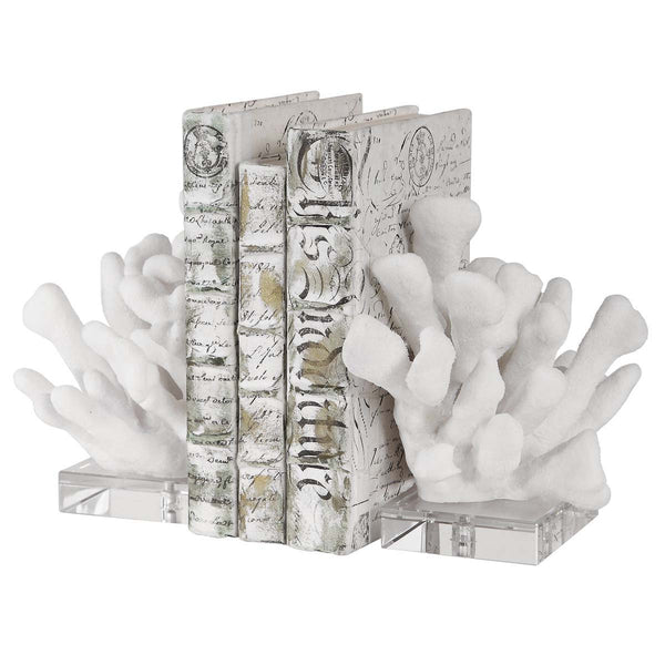 safavieh Uttermost Charbel White Bookends Set/2