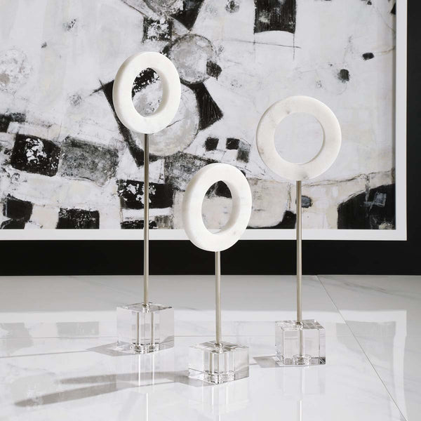 safavieh Uttermost Coin Toss Marble Rings S/3