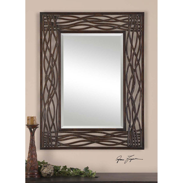 Safavieh Uttermost Dorigrass Brown Metal Mirror