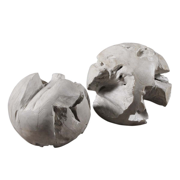safavieh Uttermost Ermanno Teak Balls S/2
