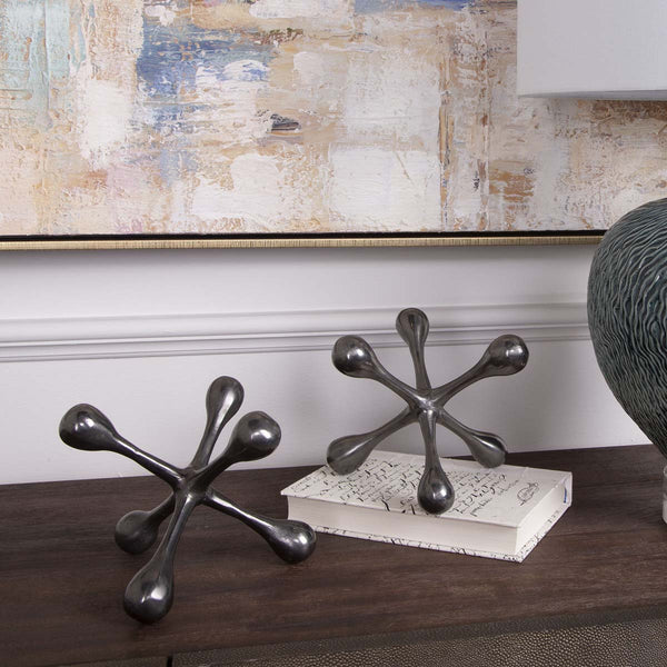 Safavieh Uttermost Harlan Black Nickel Objects S/2