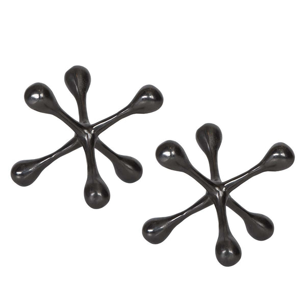 safavieh Uttermost Harlan Black Nickel Objects S/2