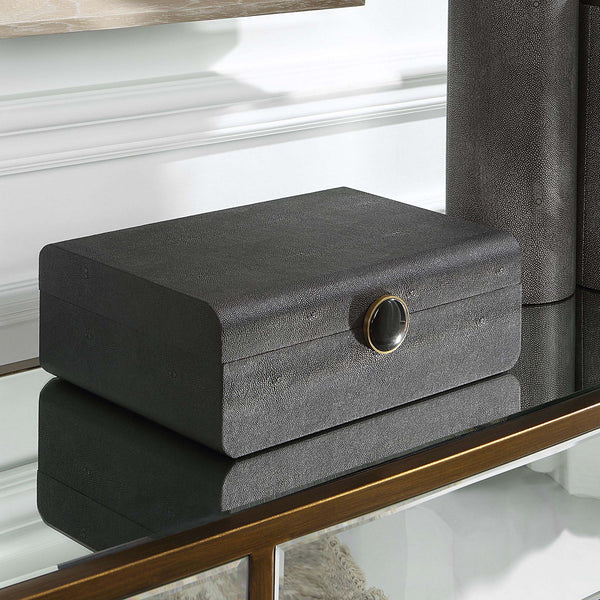 Safavieh Uttermost Lalique Black Shagreen Box