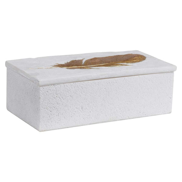 safavieh Uttermost Nephele White Stone Box