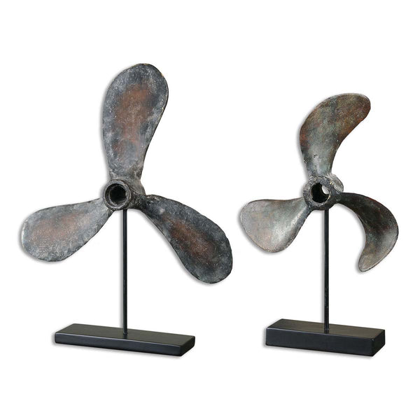 safavieh Uttermost Propellers Rust Sculptures S/2