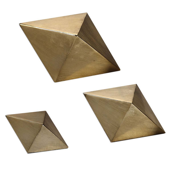 safavieh Uttermost Rhombus Champagne Accents S/3