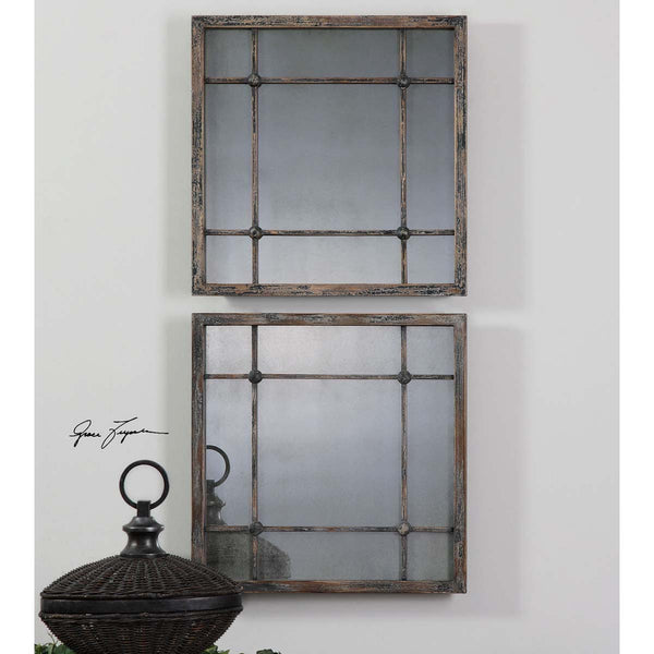Safavieh Uttermost Saragano Square Mirrors Set/2