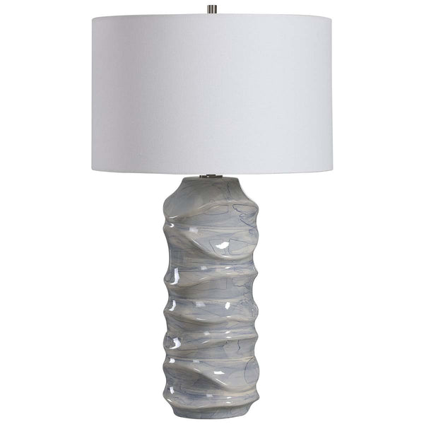 safavieh Uttermost Waves Blue & White Table Lamp