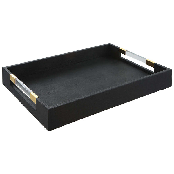 Safavieh Uttermost Wessex Black Shagreen Tray