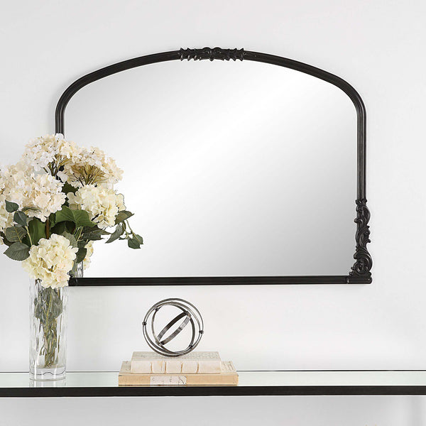 Safavieh Satin Black Home Decor Mirror Gray Glaze Wide