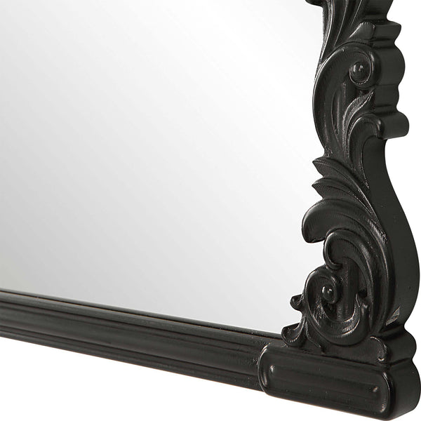 Safavieh Satin Black Home Decor Mirror Gray Glaze Wide